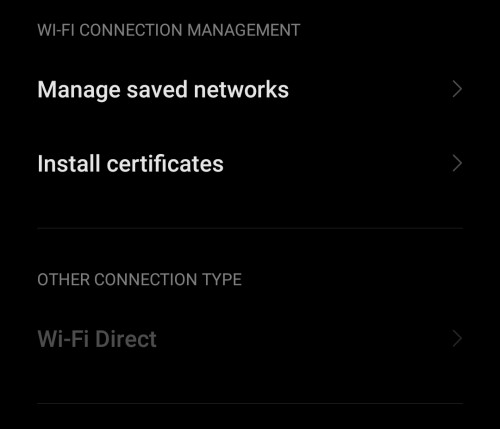 Wi-Fi Direct is greyed out